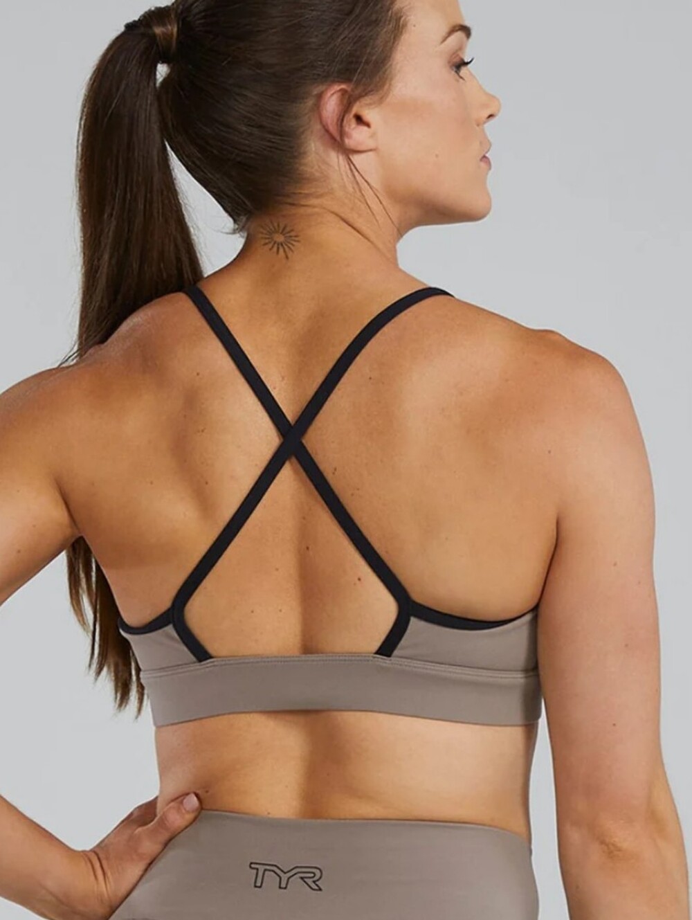 NWT TYR Joule Elite High Neck Sports Bra Cinder Cross Back Sz XL - Picture 3 of 13